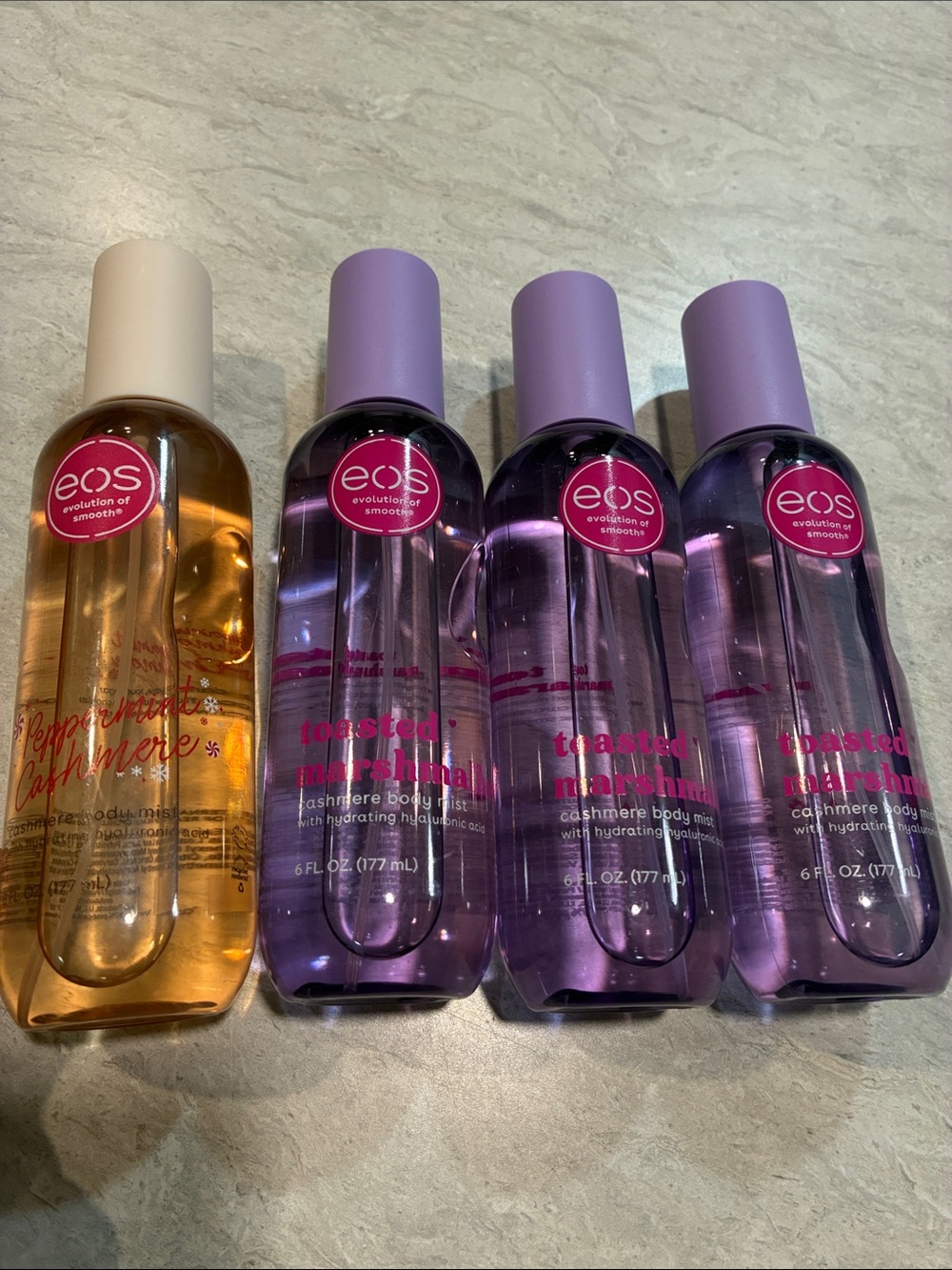 eos Peppermint Cashmere & Toasted Marshmallow Body Mists